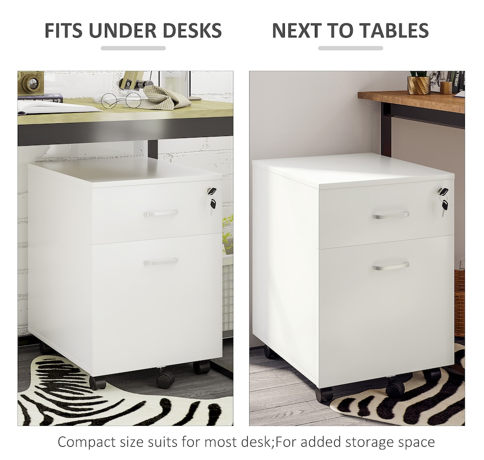 Image 997307_ALTMORE12.jpg, Product 997-307 / Price $91.99 - $92.99, Vinsetto Locking 2 Drawer File Cabinet Rolling Filing Cabinet with Wheels from Vinsetto on TSC.ca's Home & Garden department