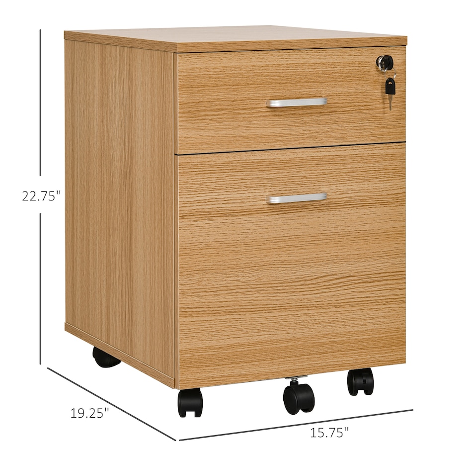 Image 997307_ALTMORE2.jpg, Product 997-307 / Price $91.99 - $92.99, Vinsetto Locking 2 Drawer File Cabinet Rolling Filing Cabinet with Wheels from Vinsetto on TSC.ca's Home & Garden department