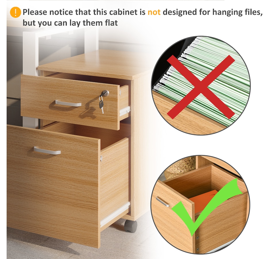 Image 997307_ALTMORE3.jpg, Product 997-307 / Price $91.99 - $92.99, Vinsetto Locking 2 Drawer File Cabinet Rolling Filing Cabinet with Wheels from Vinsetto on TSC.ca's Home & Garden department