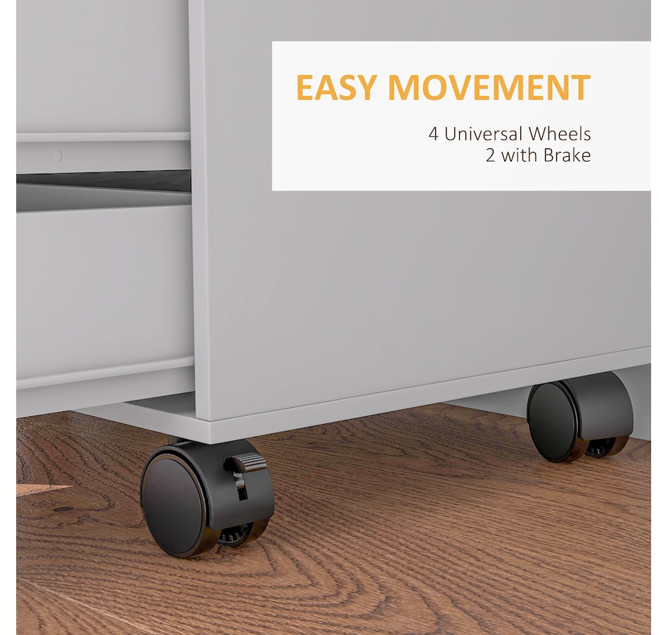 Image 997308_ALTMORE12.jpg, Product 997-308 / Price $179.99, HOMCOM Modern Mobile 5-Drawer Chest with Door, Office Storage Cabinet Black from HOMCOM on TSC.ca's Home & Garden department