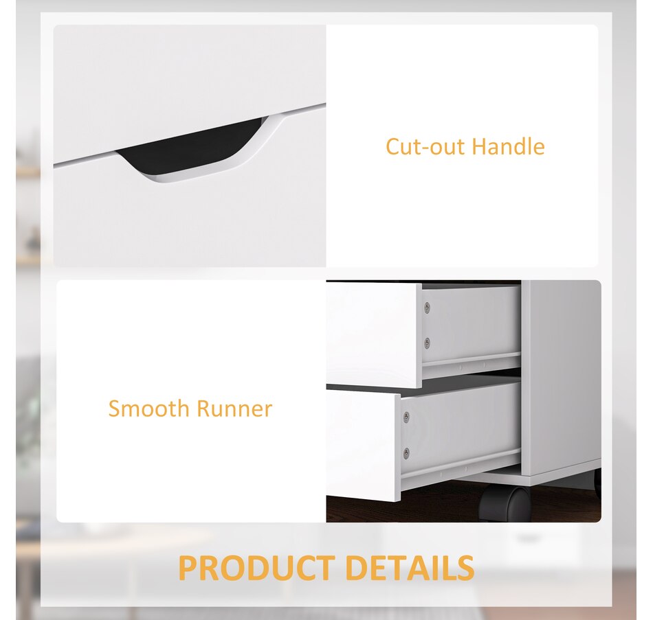 Image 997308_ALTMORE13.jpg, Product 997-308 / Price $179.99, HOMCOM Modern Mobile 5-Drawer Chest with Door, Office Storage Cabinet Black from HOMCOM on TSC.ca's Home & Garden department