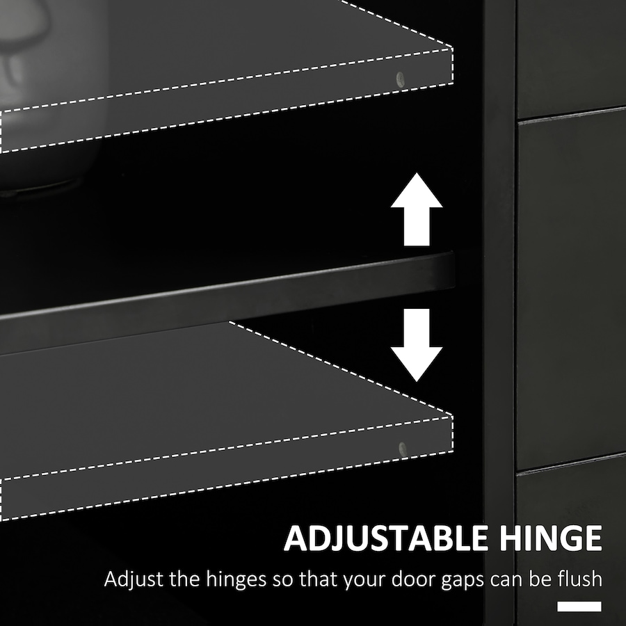 Image 997308_ALTMORE7.jpg, Product 997-308 / Price $159.99, HOMCOM Modern Mobile 5-Drawer Chest with Door, Office Storage Cabinet Black from HOMCOM on TSC.ca's Home & Garden department