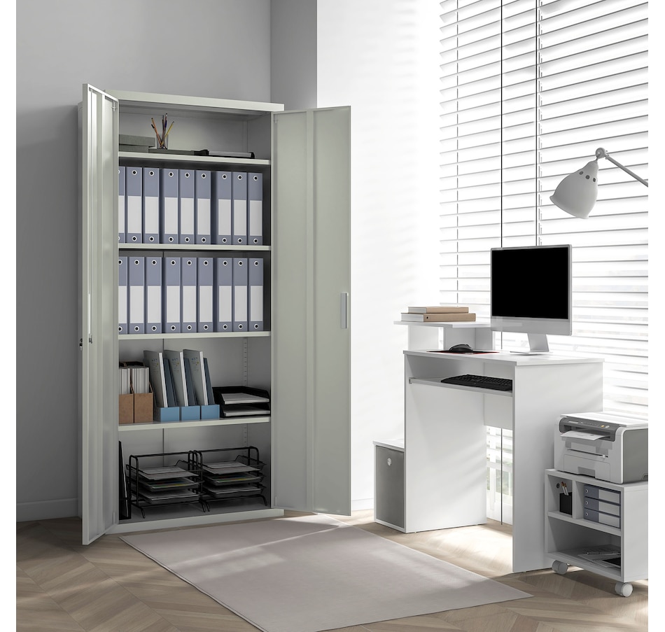 Image 997313_ALTMORE16.jpg, Product 997-313 / Price $299.99, HOMCOM 71" Metal Storage Cabinet with 2 Doors 4 Adjustable Shelves White from HOMCOM on TSC.ca's Home & Garden department