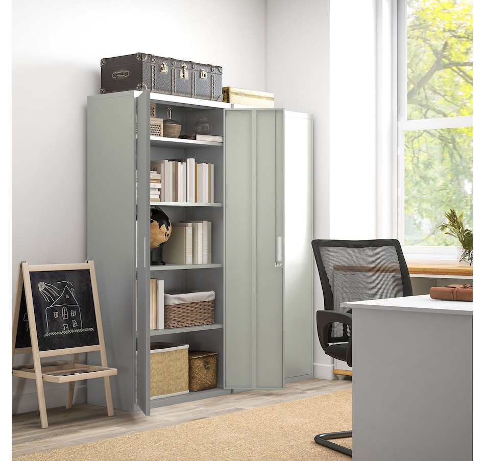 Image 997313_ALTMORE9.jpg, Product 997-313 / Price $299.99, HOMCOM 71" Metal Storage Cabinet with 2 Doors 4 Adjustable Shelves White from HOMCOM on TSC.ca's Home & Garden department
