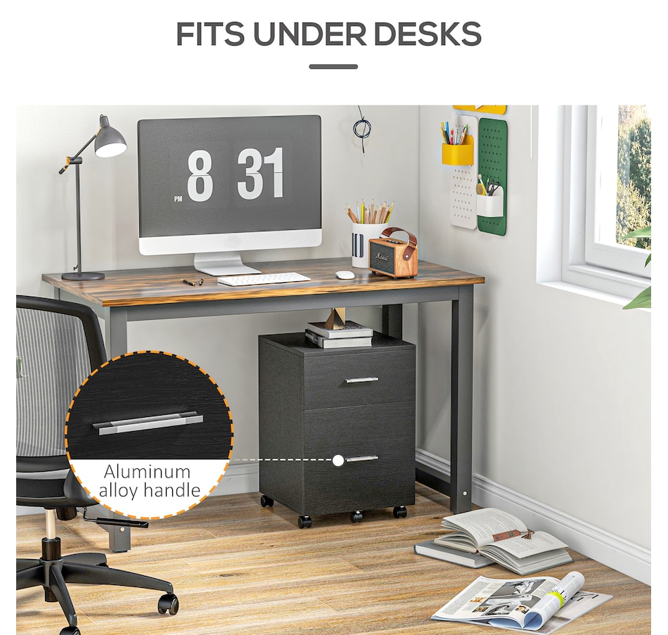 Image 997315_ALTMORE21.jpg, Product 997-315 / Price $79.99 - $94.99, Vinsetto Mobile File Cabinet, 2-Drawer Filing Cabinet with Wheels from Vinsetto on TSC.ca's Home & Garden department