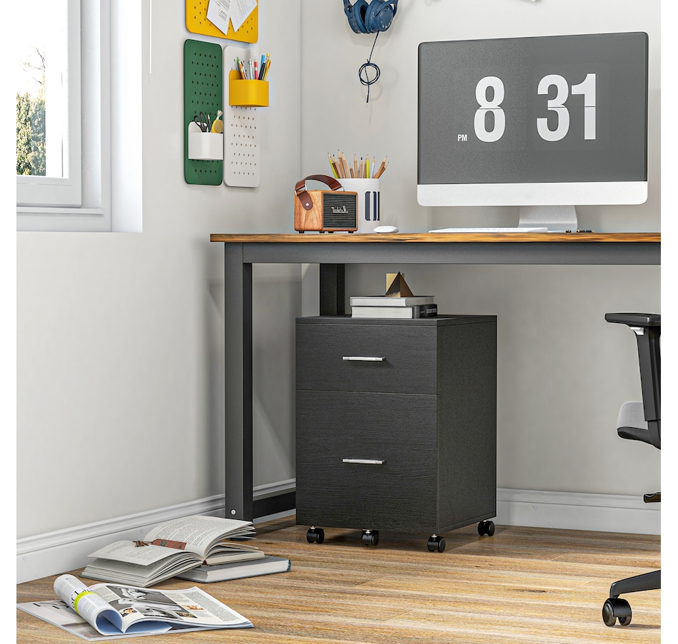 Image 997315_ALTMORE24.jpg, Product 997-315 / Price $79.99 - $94.99, Vinsetto Mobile File Cabinet, 2-Drawer Filing Cabinet with Wheels from Vinsetto on TSC.ca's Home & Garden department