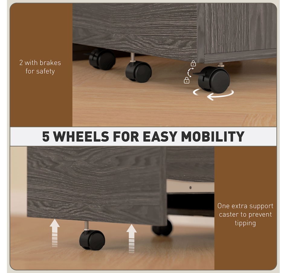 Image 997315_ALTMORE27.jpg, Product 997-315 / Price $79.99 - $94.99, Vinsetto Mobile File Cabinet, 2-Drawer Filing Cabinet with Wheels from Vinsetto on TSC.ca's Home & Garden department