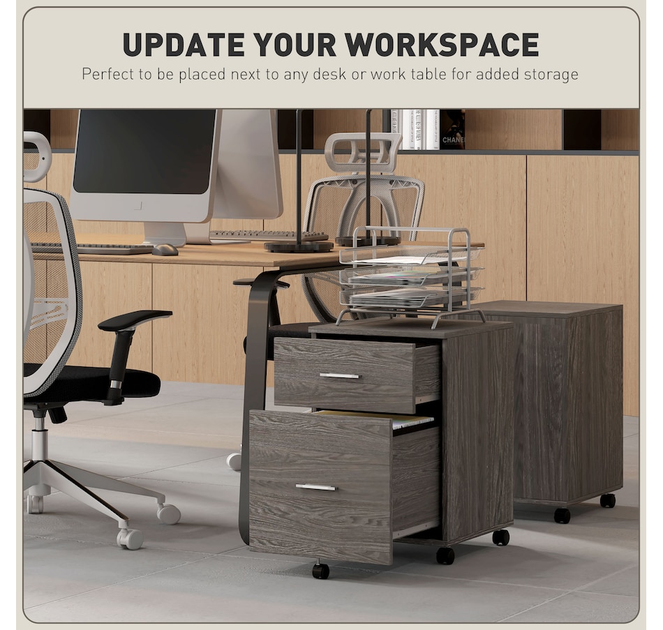 Image 997315_ALTMORE30.jpg, Product 997-315 / Price $79.99 - $94.99, Vinsetto Mobile File Cabinet, 2-Drawer Filing Cabinet with Wheels from Vinsetto on TSC.ca's Home & Garden department