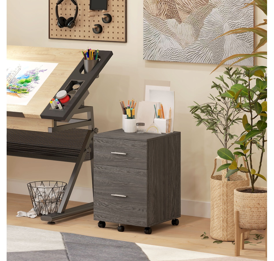 Image 997315_ALTMORE31.jpg, Product 997-315 / Price $79.99 - $94.99, Vinsetto Mobile File Cabinet, 2-Drawer Filing Cabinet with Wheels from Vinsetto on TSC.ca's Home & Garden department