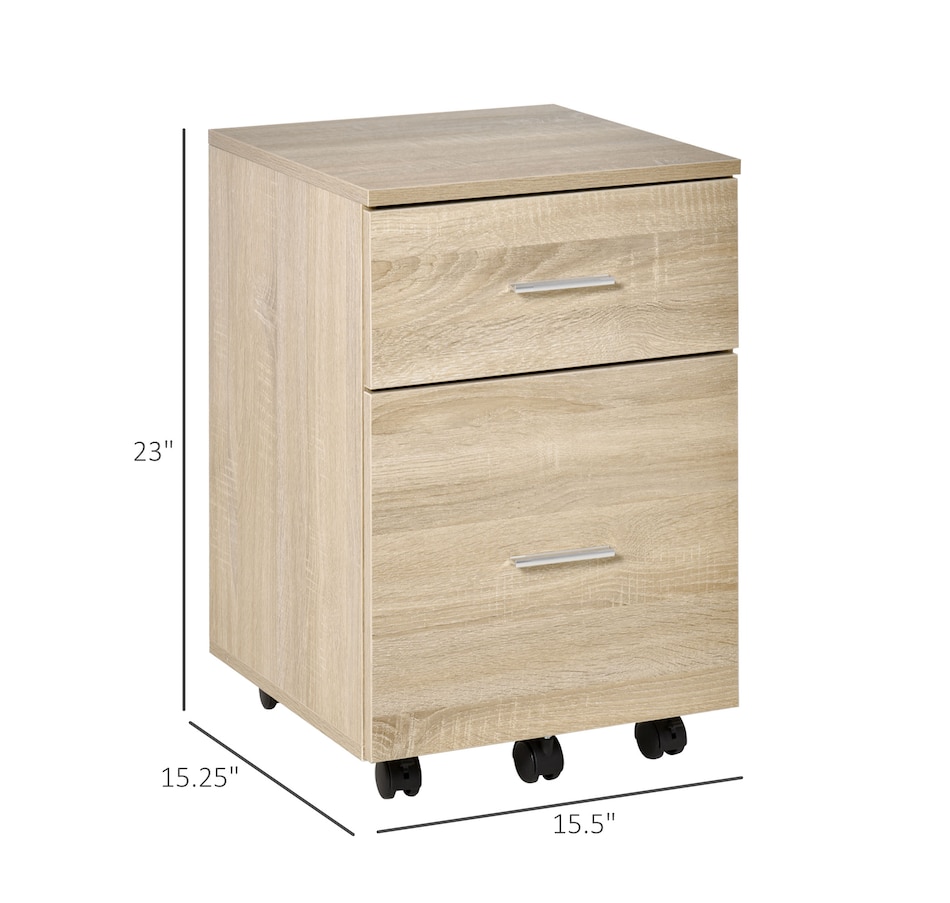 Image 997315_ALTMORE34.jpg, Product 997-315 / Price $79.99 - $94.99, Vinsetto Mobile File Cabinet, 2-Drawer Filing Cabinet with Wheels from Vinsetto on TSC.ca's Home & Garden department