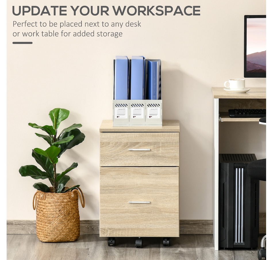 Image 997315_ALTMORE35.jpg, Product 997-315 / Price $79.99 - $94.99, Vinsetto Mobile File Cabinet, 2-Drawer Filing Cabinet with Wheels from Vinsetto on TSC.ca's Home & Garden department
