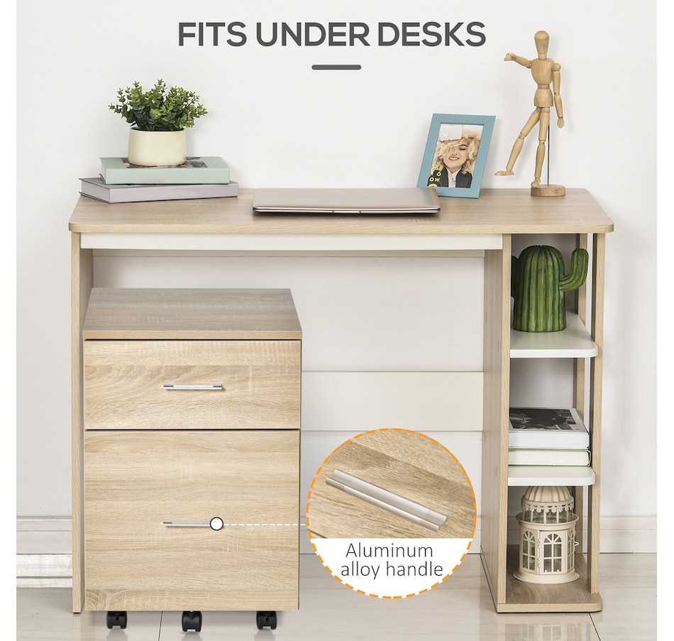 Image 997315_ALTMORE37.jpg, Product 997-315 / Price $79.99 - $94.99, Vinsetto Mobile File Cabinet, 2-Drawer Filing Cabinet with Wheels from Vinsetto on TSC.ca's Home & Garden department