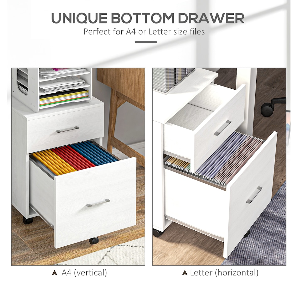 Image 997315_ALTMORE4.jpg, Product 997-315 / Price $79.99 - $94.99, Vinsetto Mobile File Cabinet, 2-Drawer Filing Cabinet with Wheels from Vinsetto on TSC.ca's Home & Garden department