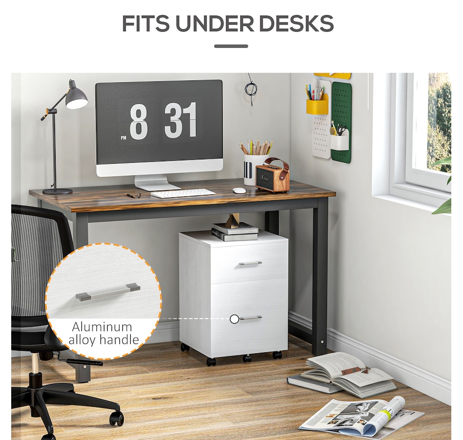 Image 997315_ALTMORE5.jpg, Product 997-315 / Price $79.99 - $94.99, Vinsetto Mobile File Cabinet, 2-Drawer Filing Cabinet with Wheels from Vinsetto on TSC.ca's Home & Garden department