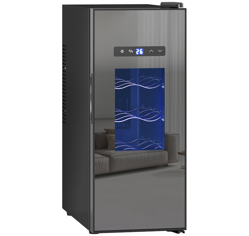 Image 997319.jpg, Product 997-319 / Price $279.99, HOMCOM Wine Cooler, 12 Bottles Beverage and Wine Fridge with Glass Door from HOMCOM on TSC.ca's Kitchen department