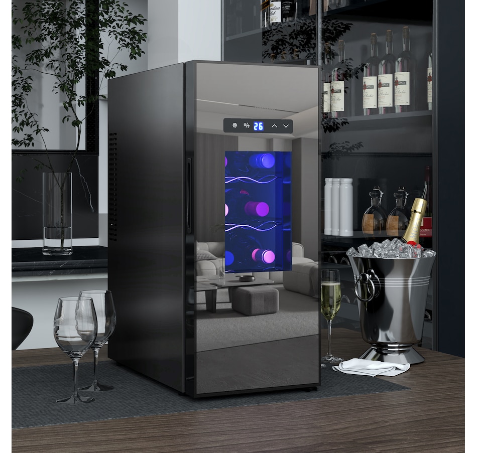 Image 997319_ALTMORE1.jpg, Product 997-319 / Price $279.99, HOMCOM Wine Cooler, 12 Bottles Beverage and Wine Fridge with Glass Door from HOMCOM on TSC.ca's Kitchen department