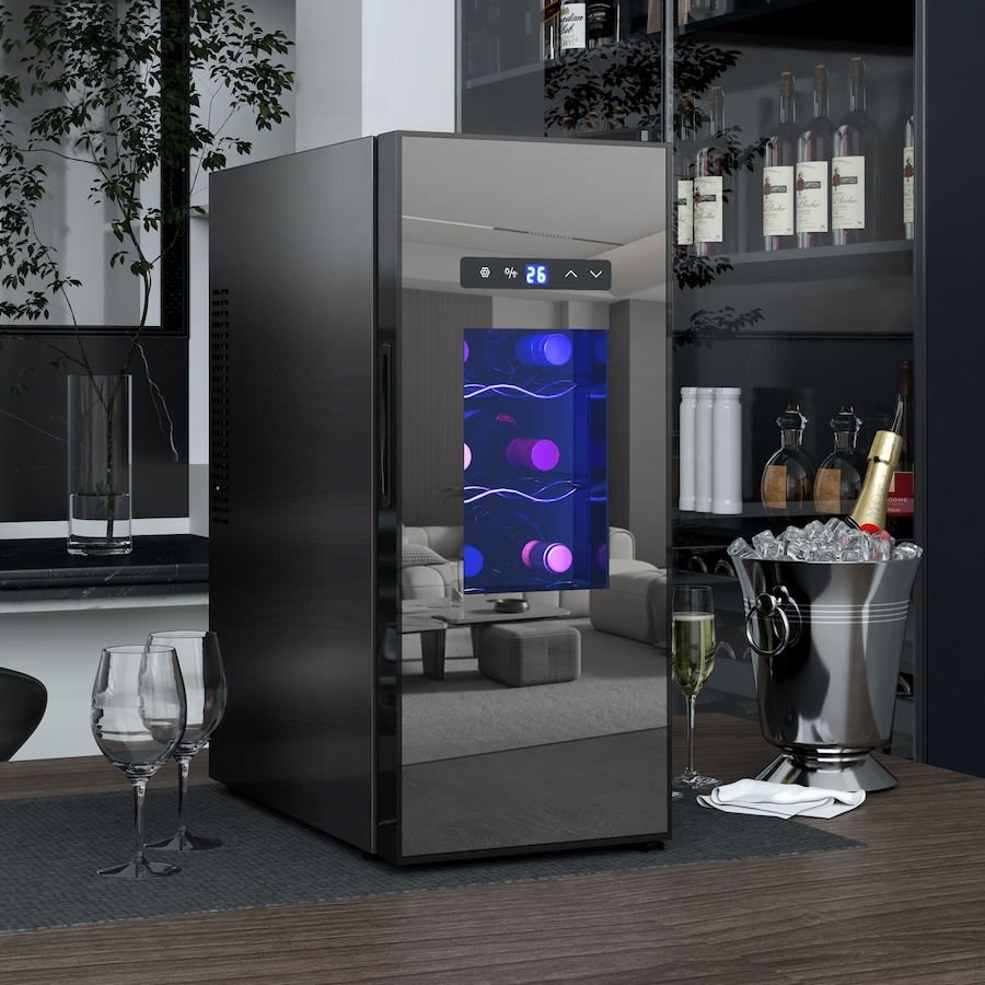 Image 997319_ALTMORE1.jpg, Product 997-319 / Price $289.99, HOMCOM Wine Cooler, 12 Bottles Beverage and Wine Fridge with Glass Door from HOMCOM on TSC.ca's Kitchen department