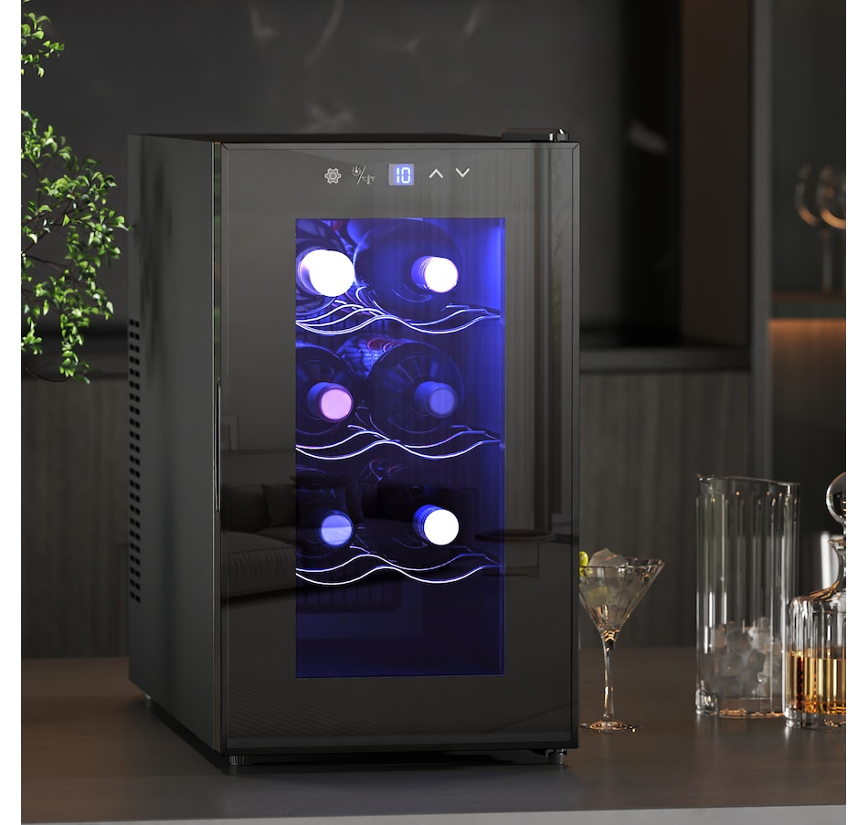 Image 997320_ALTMORE1.jpg, Product 997-320 / Price $219.99, HOMCOM Freestanding Wine Cooler Refrigerator, 8 Bottle, Quiet Wine Fridge from HOMCOM on TSC.ca's Kitchen department