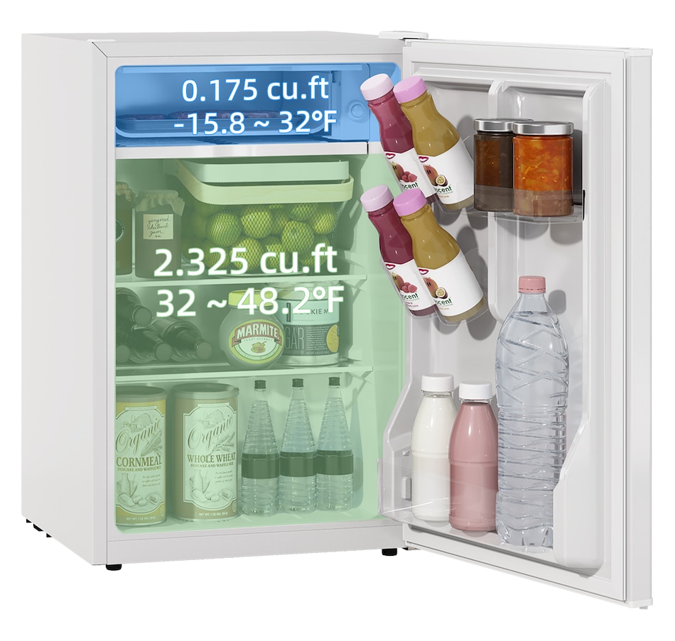 Image 997321.jpg, Product 997-321 / Price $209.95, HOMCOM 2.5 Cu Ft Mini Fridge with Freezer, Small Refrigerator, White from HOMCOM on TSC.ca's Kitchen department