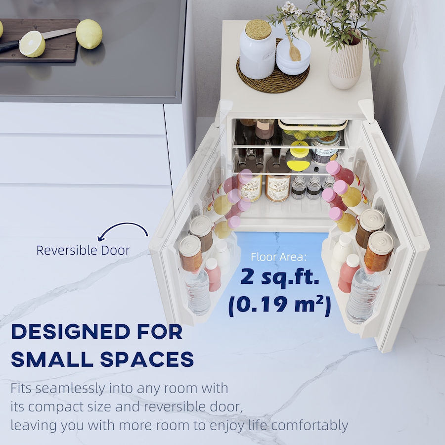 Image 997321_ALTMORE2.jpg, Product 997-321 / Price $214.99, HOMCOM 2.5 Cu Ft Mini Fridge with Freezer, Small Refrigerator, White from HOMCOM on TSC.ca's Kitchen department