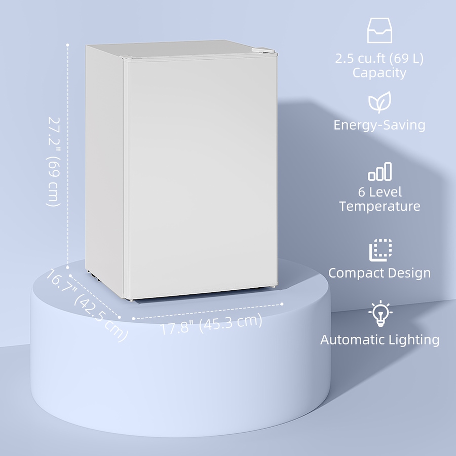 Image 997321_ALTMORE4.jpg, Product 997-321 / Price $214.99, HOMCOM 2.5 Cu Ft Mini Fridge with Freezer, Small Refrigerator, White from HOMCOM on TSC.ca's Kitchen department