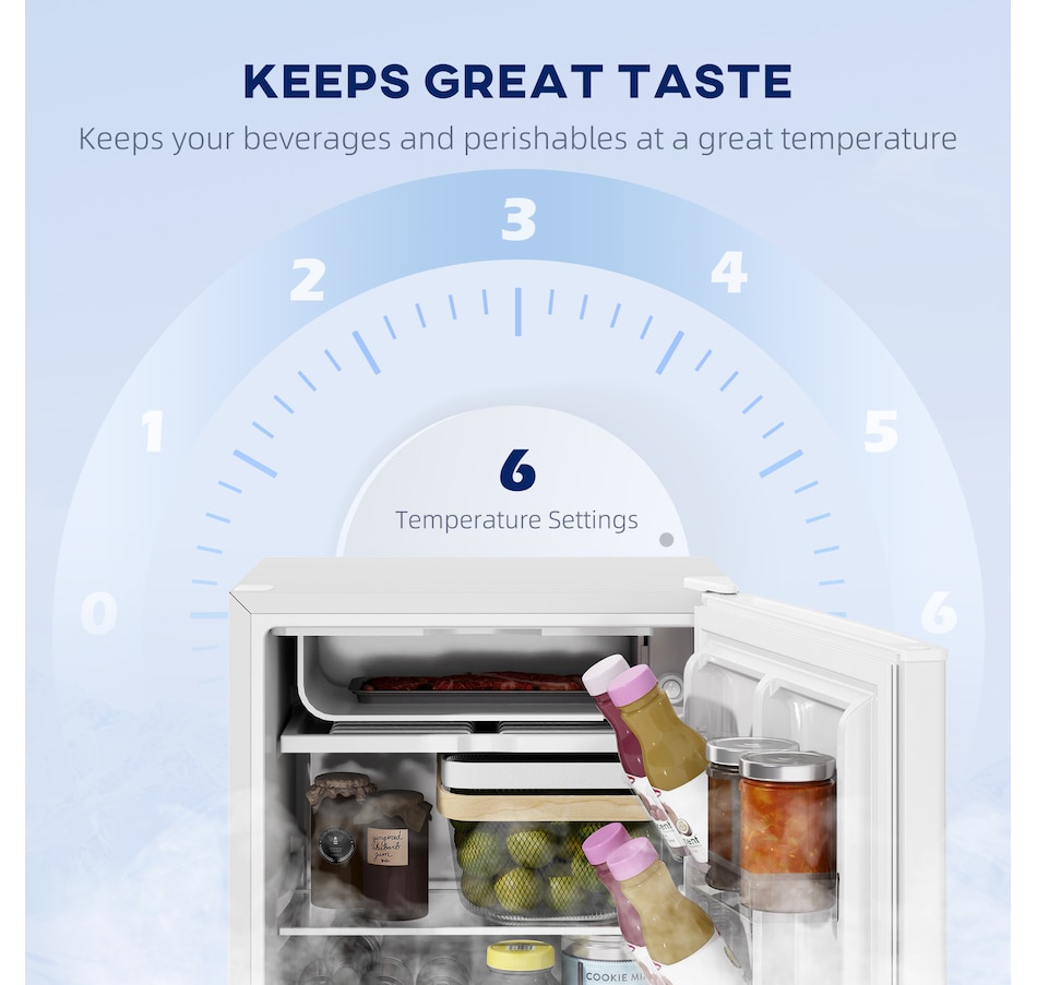 Image 997321_ALTMORE5.jpg, Product 997-321 / Price $209.95, HOMCOM 2.5 Cu Ft Mini Fridge with Freezer, Small Refrigerator, White from HOMCOM on TSC.ca's Kitchen department