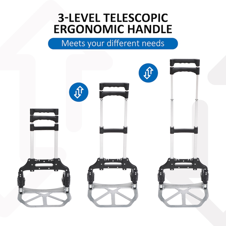 Image 997330_ALTMORE5.jpg, Product 997-330 / Price $54.25, HOMCOM Folding Hand Truck Portable Luggage Handcart Silver from HOMCOM on TSC.ca's Home & Garden department