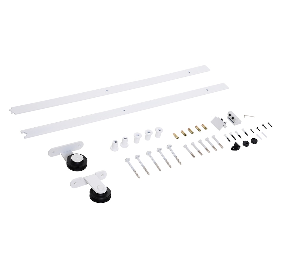 Image 997334_ALTMORE7.jpg, Product 997-334 / Price $62.99, HOMCOM 6' Sliding Barn Door Hardware Kit Smoothly Barn Door Track Kit White from HOMCOM on TSC.ca's Home & Garden department