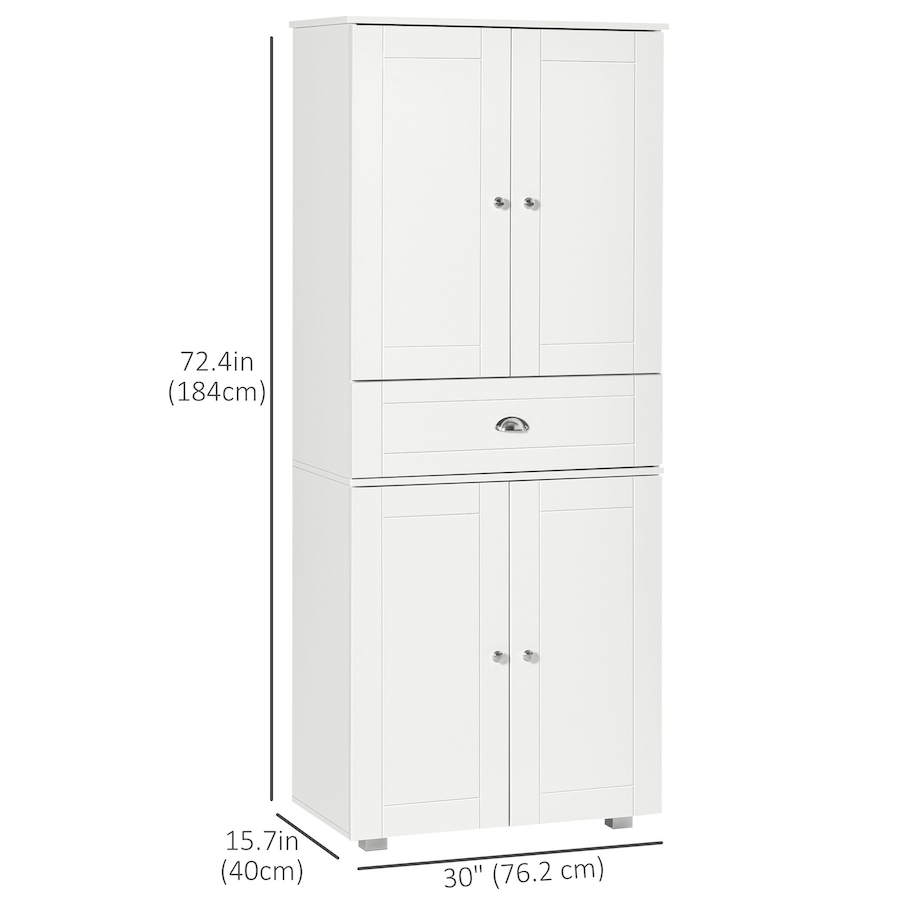 Image 997336_ALTMORE10.jpg, Product 997-336 / Price $309.99, HOMCOM 72" Kitchen Pantry with Drawer, 4 Doors and 3 Adjustable Shelves from HOMCOM on TSC.ca's Home & Garden department