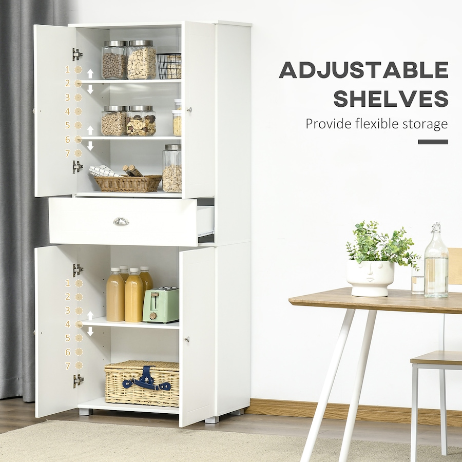Image 997336_ALTMORE12.jpg, Product 997-336 / Price $309.99, HOMCOM 72" Kitchen Pantry with Drawer, 4 Doors and 3 Adjustable Shelves from HOMCOM on TSC.ca's Home & Garden department