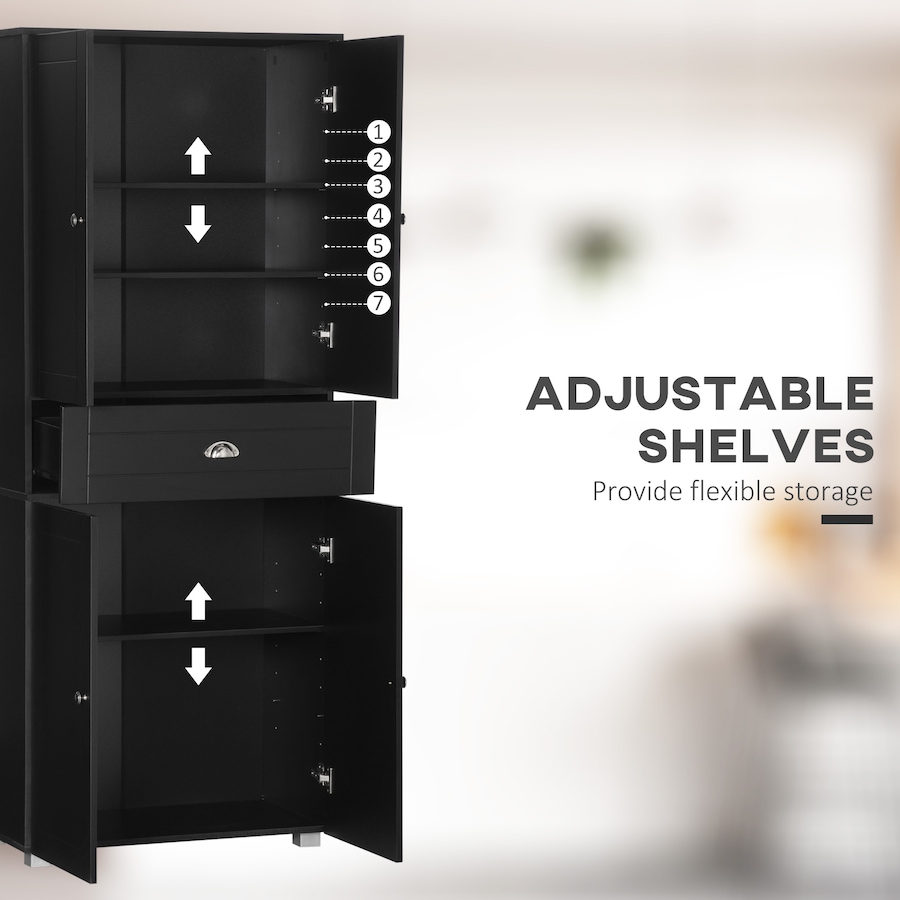 Image 997336_ALTMORE4.jpg, Product 997-336 / Price $309.99, HOMCOM 72" Kitchen Pantry with Drawer, 4 Doors and 3 Adjustable Shelves from HOMCOM on TSC.ca's Home & Garden department