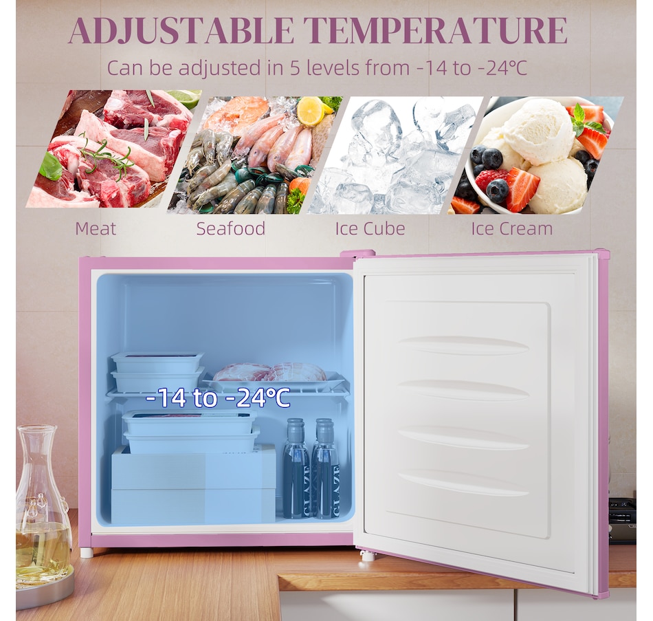 Image 997337_ALTMORE11.jpg, Product 997-337 / Price $204.99 - $229.99, HOMCOM 1.1 Cubic Feet Compact Mini Freezer with Adjustable Temperature from HOMCOM on TSC.ca's Kitchen department