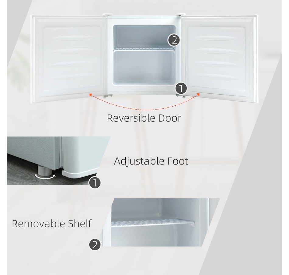 Image 997337_ALTMORE21.jpg, Product 997-337 / Price $204.99 - $229.99, HOMCOM 1.1 Cubic Feet Compact Mini Freezer with Adjustable Temperature from HOMCOM on TSC.ca's Kitchen department