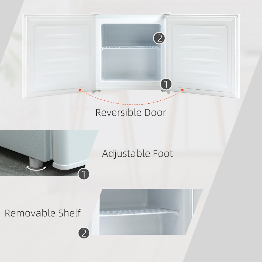Image 997337_ALTMORE21.jpg, Product 997-337 / Price $224.99 - $234.99, HOMCOM 1.1 Cubic Feet Compact Freezer, Mini Freezer with Adjustable Temperature from HOMCOM on TSC.ca's Kitchen department