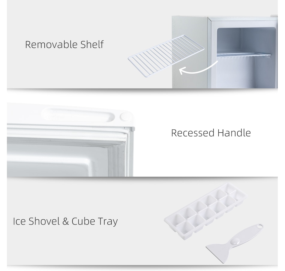 Image 997337_ALTMORE22.jpg, Product 997-337 / Price $204.99 - $229.99, HOMCOM 1.1 Cubic Feet Compact Mini Freezer with Adjustable Temperature from HOMCOM on TSC.ca's Kitchen department