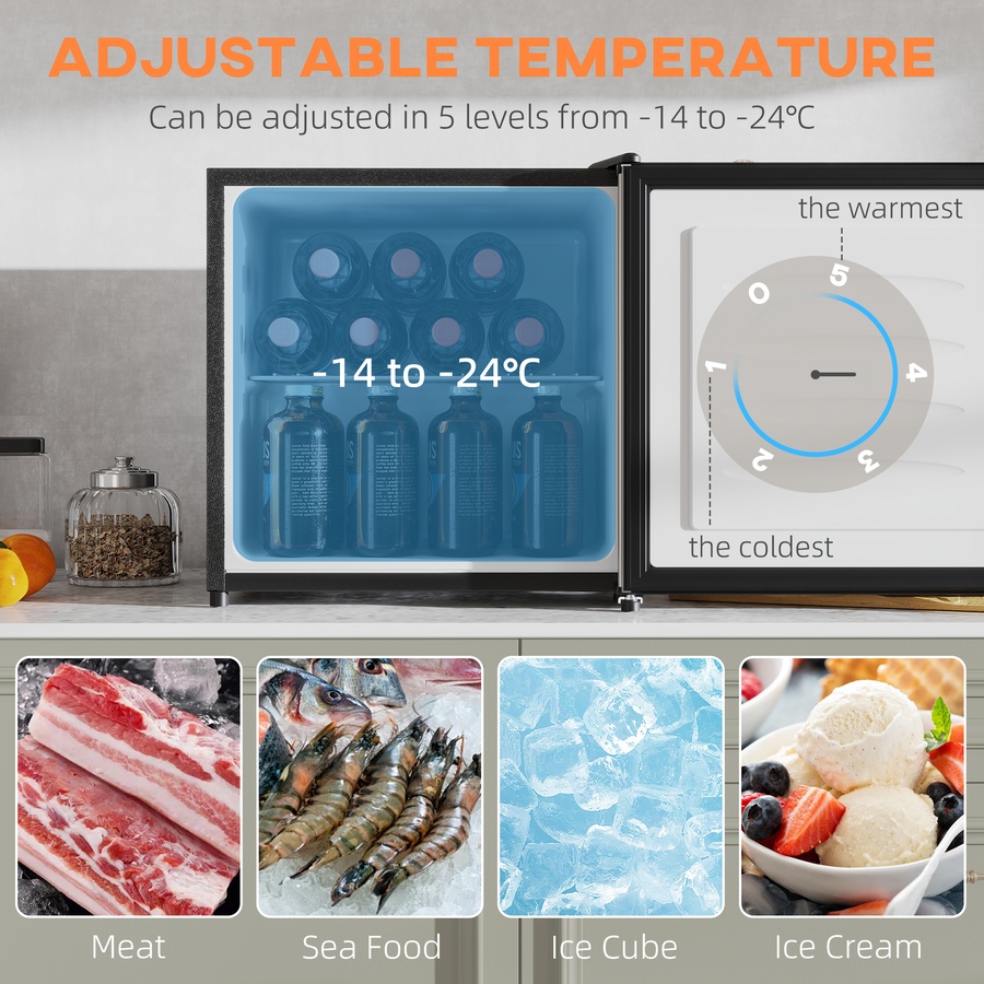 Image 997337_ALTMORE33.jpg, Product 997-337 / Price $224.99 - $234.99, HOMCOM 1.1 Cubic Feet Compact Freezer, Mini Freezer with Adjustable Temperature from HOMCOM on TSC.ca's Kitchen department