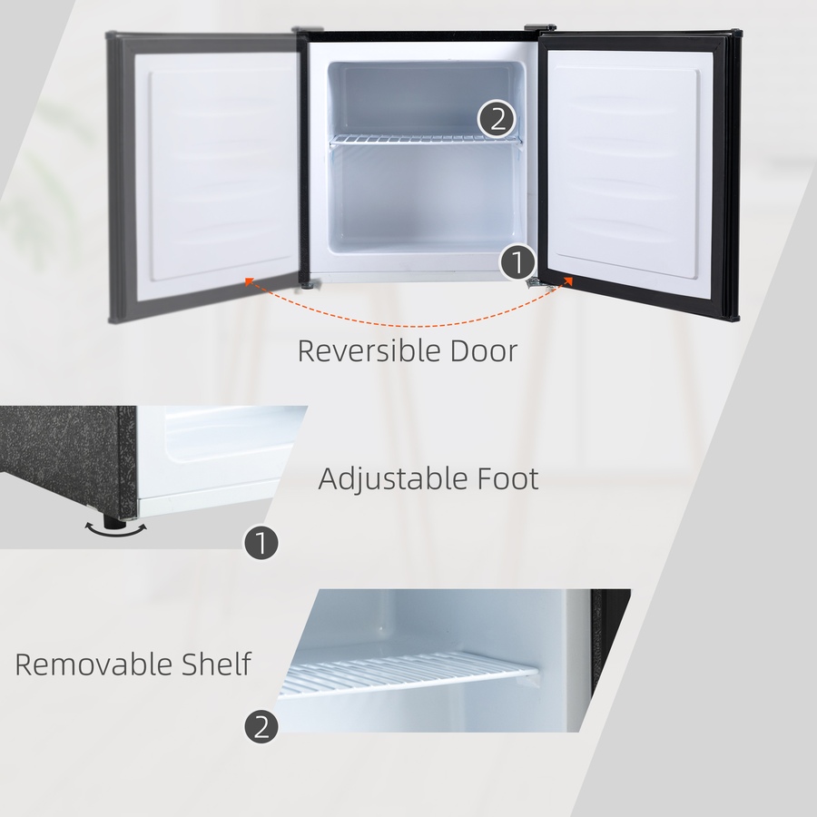 Image 997337_ALTMORE5.jpg, Product 997-337 / Price $224.99 - $234.99, HOMCOM 1.1 Cubic Feet Compact Freezer, Mini Freezer with Adjustable Temperature from HOMCOM on TSC.ca's Kitchen department