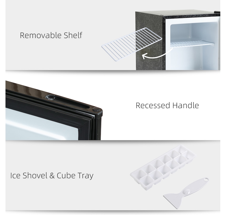 Image 997337_ALTMORE6.jpg, Product 997-337 / Price $204.99 - $229.99, HOMCOM 1.1 Cubic Feet Compact Mini Freezer with Adjustable Temperature from HOMCOM on TSC.ca's Kitchen department