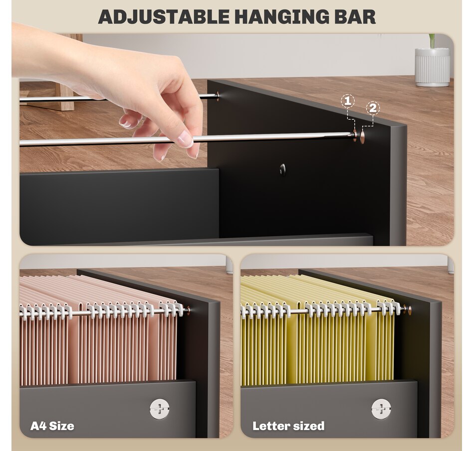 Image 997338_ALTMORE3.jpg, Product 997-338 / Price $89.99 - $104.99, HOMCOM 3-Drawer Filing Cabinet with Lock, Mobile File Cabinet from HOMCOM on TSC.ca's Home & Garden department