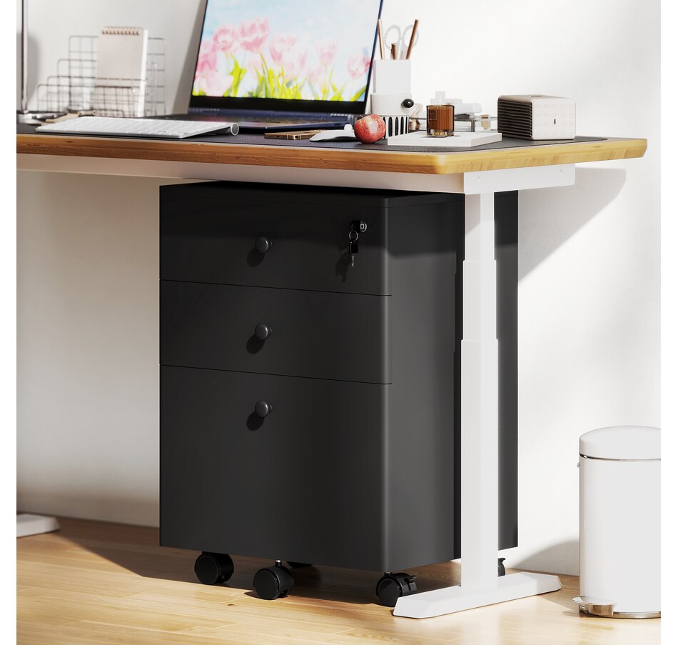 Image 997338_ALTMORE7.jpg, Product 997-338 / Price $89.99 - $104.99, HOMCOM 3-Drawer Filing Cabinet with Lock, Mobile File Cabinet from HOMCOM on TSC.ca's Home & Garden department