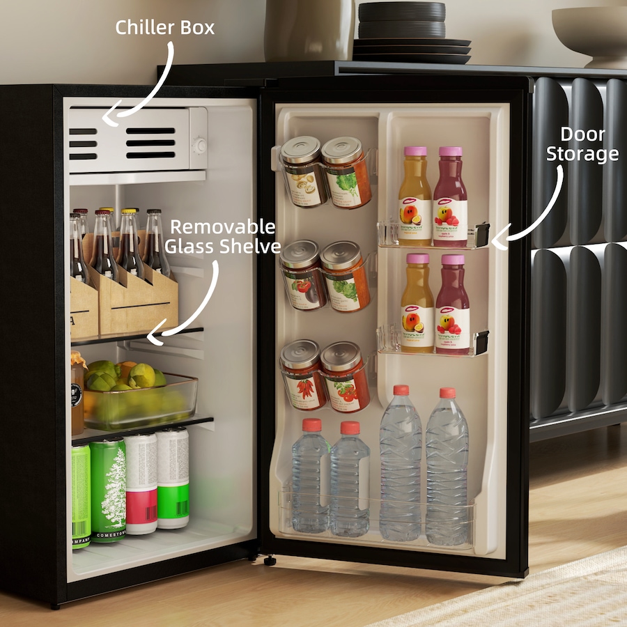 Image 997339_ALTMORE15.jpg, Product 997-339 / Price $259.99, HOMCOM 3.1 Cu. Ft Retro Mini Fridge with Adjustable Thermostat from HOMCOM on TSC.ca's Kitchen department
