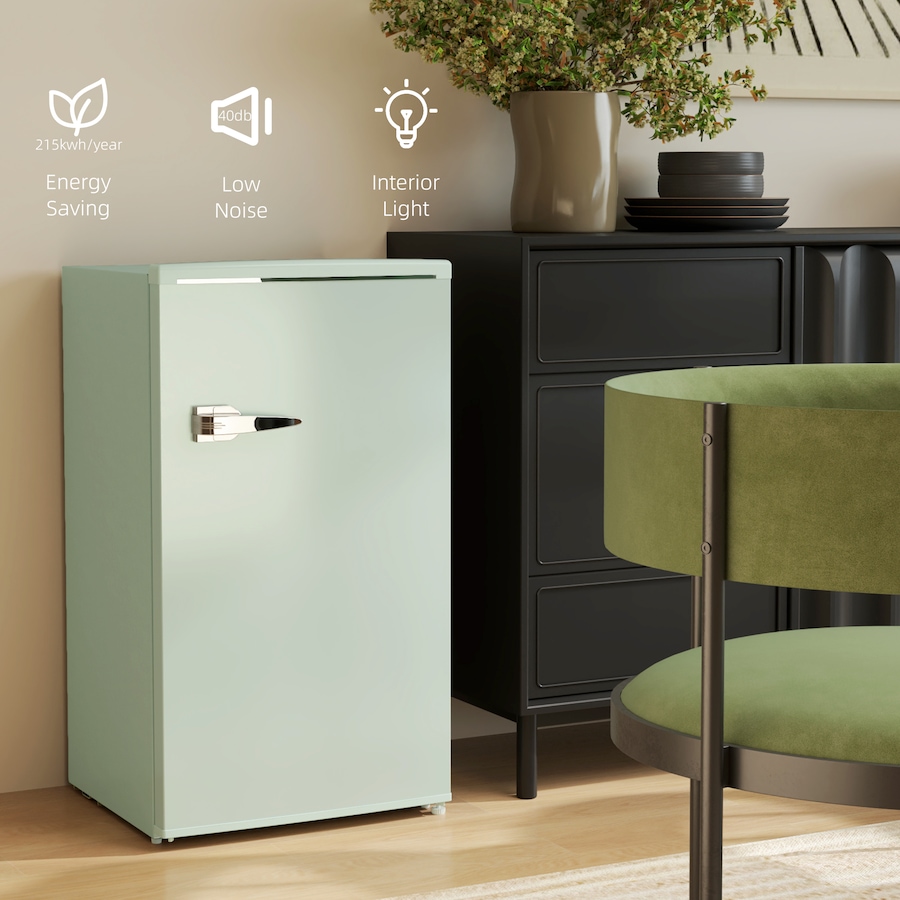 Image 997339_ALTMORE4.jpg, Product 997-339 / Price $259.99, HOMCOM 3.1 Cu. Ft Retro Mini Fridge with Adjustable Thermostat from HOMCOM on TSC.ca's Kitchen department