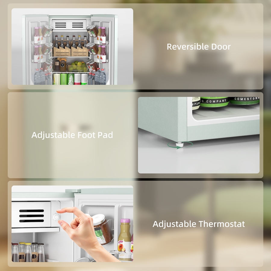 Image 997339_ALTMORE5.jpg, Product 997-339 / Price $259.99, HOMCOM 3.1 Cu. Ft Retro Mini Fridge with Adjustable Thermostat from HOMCOM on TSC.ca's Kitchen department