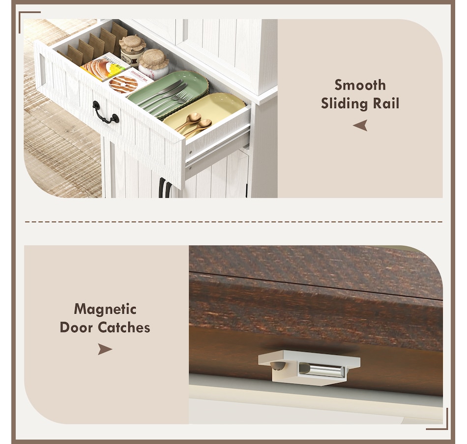 Image 997340_ALTMORE8.jpg, Product 997-340 / Price $289.99 - $319.99, HOMCOM Farmhouse Kitchen Pantry Cabinet with Light, Storage Cabinet from HOMCOM on TSC.ca's Home & Garden department