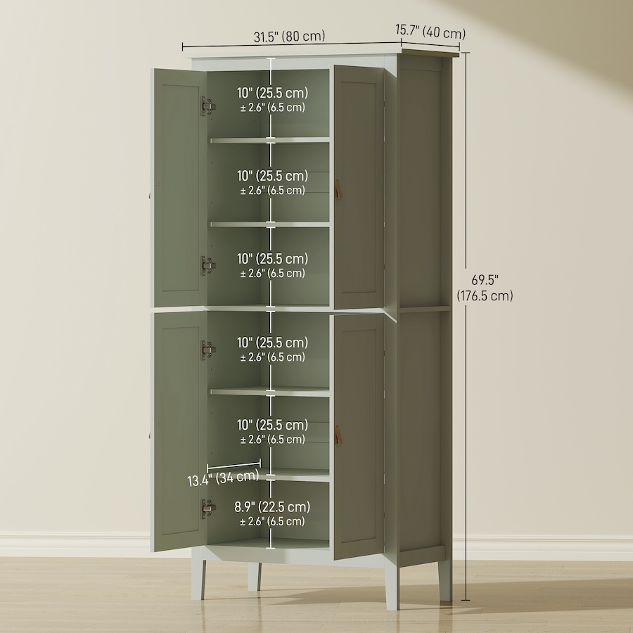 Image 997345_ALTMORE10.jpg, Product 997-345 / Price $236.15 - $249.36, HOMCOM Kitchen Pantry with Sensor LED Light Pantry Storage Cabinet White from HOMCOM on TSC.ca's Home & Garden department