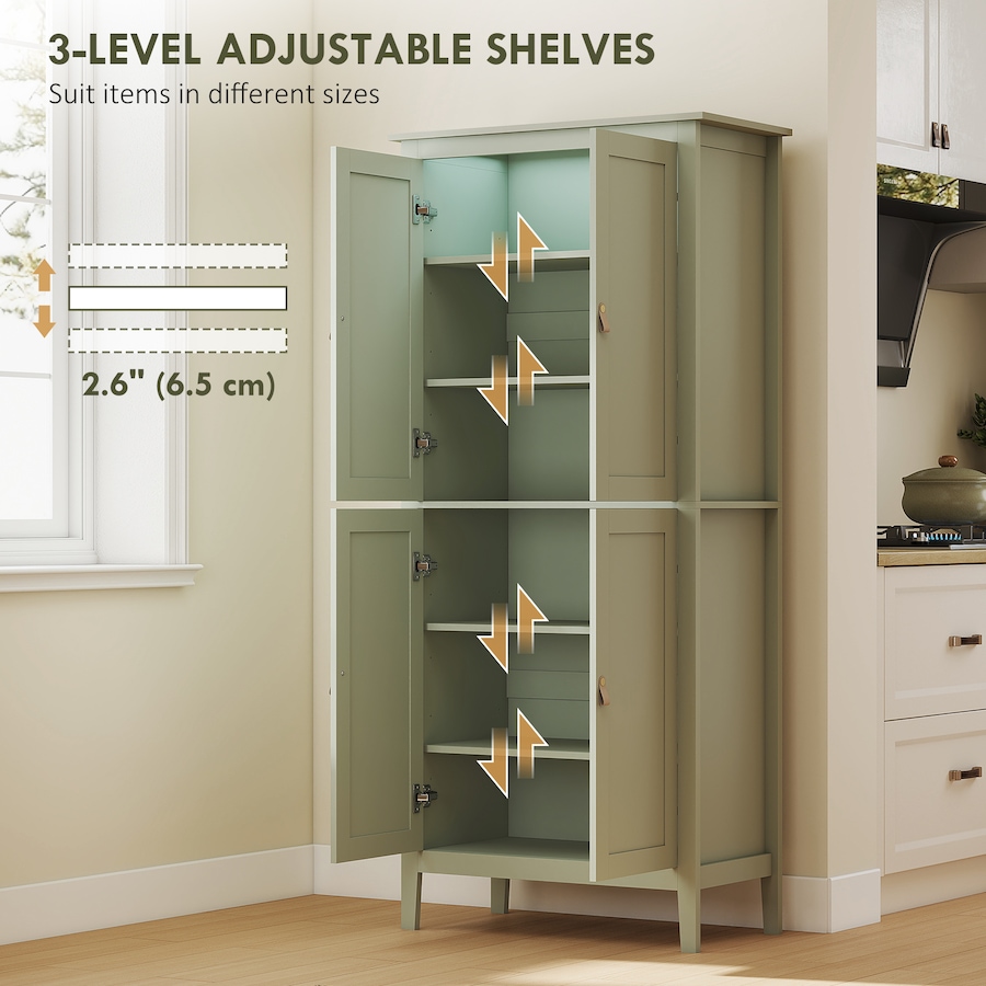 Image 997345_ALTMORE13.jpg, Product 997-345 / Price $236.15 - $249.36, HOMCOM Kitchen Pantry with Sensor LED Light Pantry Storage Cabinet White from HOMCOM on TSC.ca's Home & Garden department