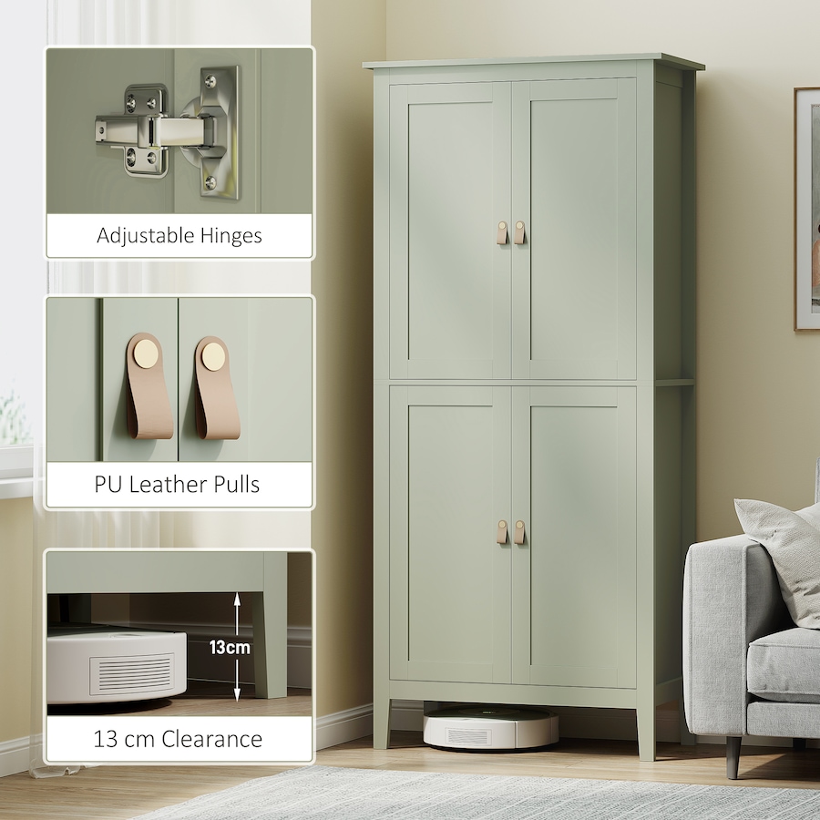 Image 997345_ALTMORE15.jpg, Product 997-345 / Price $236.15 - $249.36, HOMCOM Kitchen Pantry with Sensor LED Light Pantry Storage Cabinet White from HOMCOM on TSC.ca's Home & Garden department