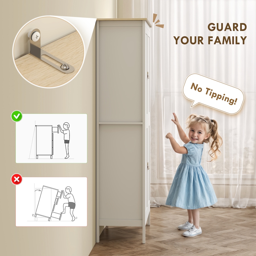 Image 997345_ALTMORE6.jpg, Product 997-345 / Price $236.15 - $249.36, HOMCOM Kitchen Pantry with Sensor LED Light Pantry Storage Cabinet White from HOMCOM on TSC.ca's Home & Garden department