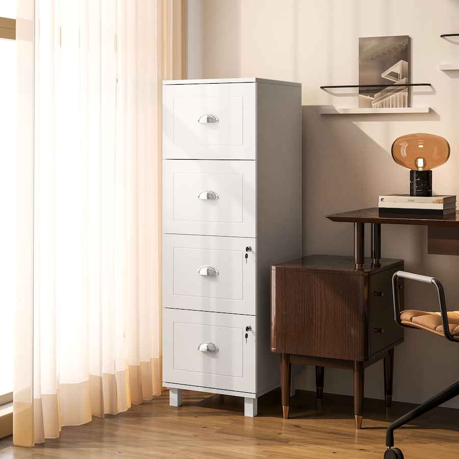 Image 997347_ALTMORE18.jpg, Product 997-347 / Price $144.19 - $149.99, HOMCOM Lateral File Cabinet with 4 Drawer, Lock, for A4 Letter from HOMCOM on TSC.ca's Home & Garden department