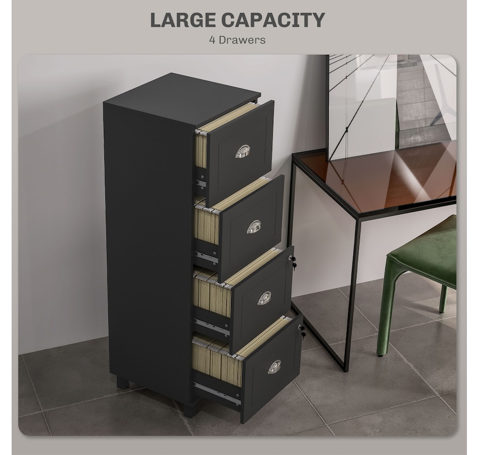 Image 997347_ALTMORE4.jpg, Product 997-347 / Price $164.99, HOMCOM Lateral File Cabinet with 4 Drawer, Lock, for A4 Letter from HOMCOM on TSC.ca's Home & Garden department